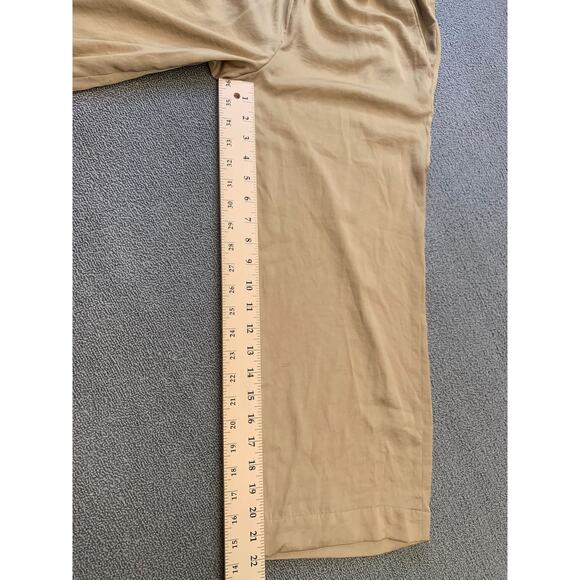 Lauren Ralph Lauren Women's 4P Tan Petite Wide Leg Drawstring Pants - Picture 5 of 10